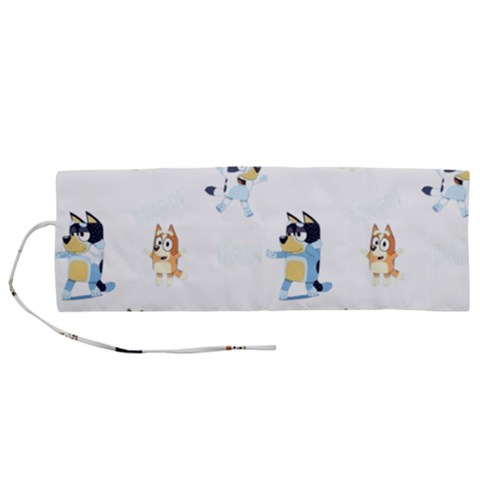 Bluey, Bluey merch, Bluey pattern, Bluey Bluey, bingo, Bluey design, bluey dog Roll Up Canvas Pencil Holder (M) from ArtsNow.com