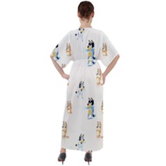 V-Neck Boho Style Maxi Dress 