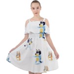 Bluey, Bluey merch, Bluey pattern, Bluey Bluey, bingo, Bluey design, bluey dog Cut Out Shoulders Dress Bluey, Bluey merch, Bluey pattern, Bluey Bluey, bingo, Bluey design, bluey dog Cut Out Shoulders Dress