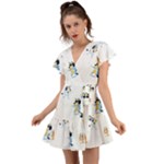 Bluey, Bluey merch, Bluey pattern, Bluey Bluey, bingo, Bluey design, bluey dog Flutter Sleeve Wrap Dress Bluey, Bluey merch, Bluey pattern, Bluey Bluey, bingo, Bluey design, bluey dog Flutter Sleeve Wrap Dress