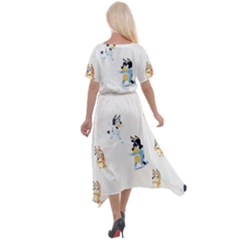 Cross Front Sharkbite Hem Maxi Dress 