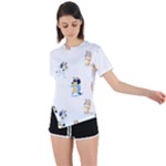 Bluey, Bluey merch, Bluey pattern, Bluey Bluey, bingo, Bluey design, bluey dog Asymmetrical Short Sleeve Sports T-Shirt Bluey, Bluey merch, Bluey pattern, Bluey Bluey, bingo, Bluey design, bluey dog Asymmetrical Short Sleeve Sports T-Shirt