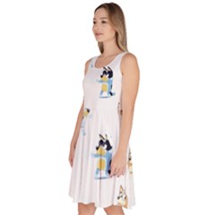 Knee Length Skater Dress With Pockets 