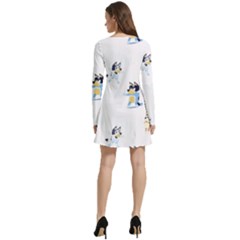 Long Sleeve Velour Skater Dress 