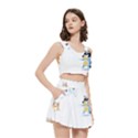 Women s Crop Top Pleated Skater Rave Skirt 
