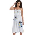 Knee-Length Strapless Bra Top Dress 