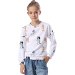 Bluey, Bluey merch, Bluey pattern, Bluey Bluey, bingo, Bluey design, bluey dog Kids Long Sleeve T-Shirt with Frill Bluey, Bluey merch, Bluey pattern, Bluey Bluey, bingo, Bluey design, bluey dog Kids Long Sleeve T-Shirt with Frill