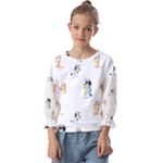 Bluey, Bluey merch, Bluey pattern, Bluey Bluey, bingo, Bluey design, bluey dog Kids Cuff Sleeve Top Bluey, Bluey merch, Bluey pattern, Bluey Bluey, bingo, Bluey design, bluey dog Kids Cuff Sleeve Top