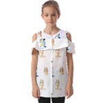 Bluey, Bluey merch, Bluey pattern, Bluey Bluey, bingo, Bluey design, bluey dog Fold Over Open Sleeve Top Bluey, Bluey merch, Bluey pattern, Bluey Bluey, bingo, Bluey design, bluey dog Fold Over Open Sleeve Top