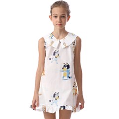 Kids  Pilgrim Collar Ruffle Hem Dress 
