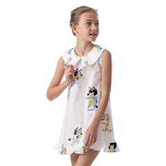 Kids  Pilgrim Collar Ruffle Hem Dress 