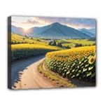Sunflowers Flowers Nature Canvas 14  x 11  (Stretched)