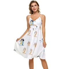 Sleeveless Tie Front Chiffon Dress 