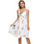 Bluey, Bluey merch, Bluey pattern, Bluey Bluey, bingo, Bluey design, bluey dog Sleeveless Tie Front Chiffon Dress Bluey, Bluey merch, Bluey pattern, Bluey Bluey, bingo, Bluey design, bluey dog Sleeveless Tie Front Chiffon Dress