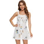 Bluey, Bluey merch, Bluey pattern, Bluey Bluey, bingo, Bluey design, bluey dog Ruffle Edge Bra Cup Chiffon Mini Dress Bluey, Bluey merch, Bluey pattern, Bluey Bluey, bingo, Bluey design, bluey dog Ruffle Edge Bra Cup Chiffon Mini Dress