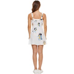 Ruffle Edge Bra Cup Chiffon Mini Dress 