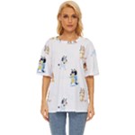 Bluey, Bluey merch, Bluey pattern, Bluey Bluey, bingo, Bluey design, bluey dog Oversized Basic T-Shirt Bluey, Bluey merch, Bluey pattern, Bluey Bluey, bingo, Bluey design, bluey dog Oversized Basic T-Shirt