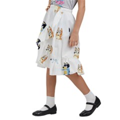 Kids  Ruffle Flared Wrap Midi Skirt 