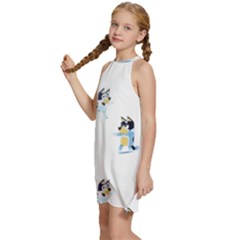 Kids  Halter Collar Waist Tie Chiffon Dress 