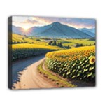 Sunflowers Flowers Nature Deluxe Canvas 20  x 16  (Stretched)