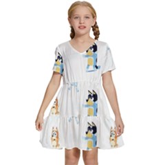 Kids  Short Sleeve Tiered Mini Dress 