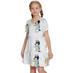 Kids  Short Sleeve Tiered Mini Dress 