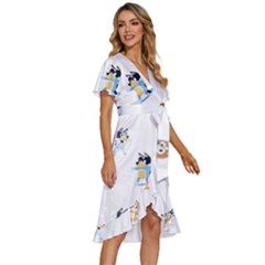 Women s Kimono Wrap Satin Dress 