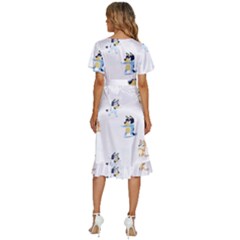 Women s Kimono Wrap Satin Dress 