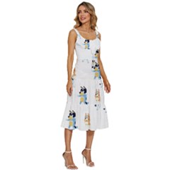 Women s Sleeveless Corset Midi Dress 