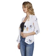 Women s 3/4 Sleeve Ruffle Edge Open Front Jacket 