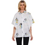 Bluey, Bluey merch, Bluey pattern, Bluey Bluey, bingo, Bluey design, bluey dog Women s Batwing Button Up Shirt Bluey, Bluey merch, Bluey pattern, Bluey Bluey, bingo, Bluey design, bluey dog Women s Batwing Button Up Shirt