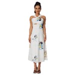 Bluey, Bluey merch, Bluey pattern, Bluey Bluey, bingo, Bluey design, bluey dog Sleeveless Cross Front Cocktail Midi Chiffon Dress Bluey, Bluey merch, Bluey pattern, Bluey Bluey, bingo, Bluey design, bluey dog Sleeveless Cross Front Cocktail Midi Chiffon Dress