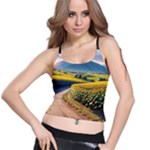 Sunflowers Flowers Nature Spaghetti Strap Bra Top