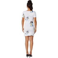 Fitted Knot Split End Bodycon Dress 