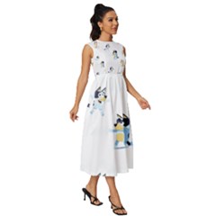 Sleeveless Round Neck Midi Dress 