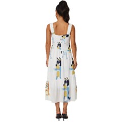 Square Neckline Tiered Midi Dress 