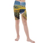 Sunflowers Flowers Nature Kids  Mid Length Swim Shorts