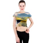 Sunflowers Flowers Nature Crew Neck Crop Top