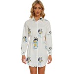 Bluey, Bluey merch, Bluey pattern, Bluey Bluey, bingo, Bluey design, bluey dog Womens Long Sleeve Shirt Dress Bluey, Bluey merch, Bluey pattern, Bluey Bluey, bingo, Bluey design, bluey dog Womens Long Sleeve Shirt Dress