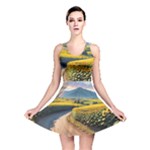 Sunflowers Flowers Nature Reversible Skater Dress
