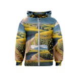 Sunflowers Flowers Nature Kids  Zipper Hoodie