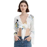 Bluey, Bluey merch, Bluey pattern, Bluey Bluey, bingo, Bluey design, bluey dog Trumpet Sleeve Cropped Top Bluey, Bluey merch, Bluey pattern, Bluey Bluey, bingo, Bluey design, bluey dog Trumpet Sleeve Cropped Top