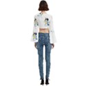 Trumpet Sleeve Cropped Top 