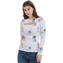 Women s Cut Out Long Sleeve T-Shirt 