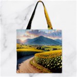 Sunflowers Flowers Nature Zipper Grocery Tote Bag