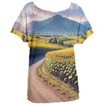 Sunflowers Flowers Nature Women s Oversized T-Shirt