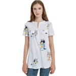 Bluey, Bluey merch, Bluey pattern, Bluey Bluey, bingo, Bluey design, bluey dog Women s Zip Front V-Neck Short Sleeve Casual Top Pocket Shirt Bluey, Bluey merch, Bluey pattern, Bluey Bluey, bingo, Bluey design, bluey dog Women s Zip Front V-Neck Short Sleeve Casual Top Pocket Shirt