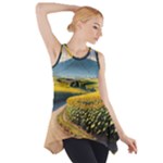 Sunflowers Flowers Nature Side Drop Tank Tunic