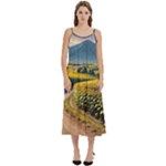 Sunflowers Flowers Nature Casual Spaghetti Strap Midi Dress