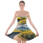 Sunflowers Flowers Nature Strapless Bra Top Dress